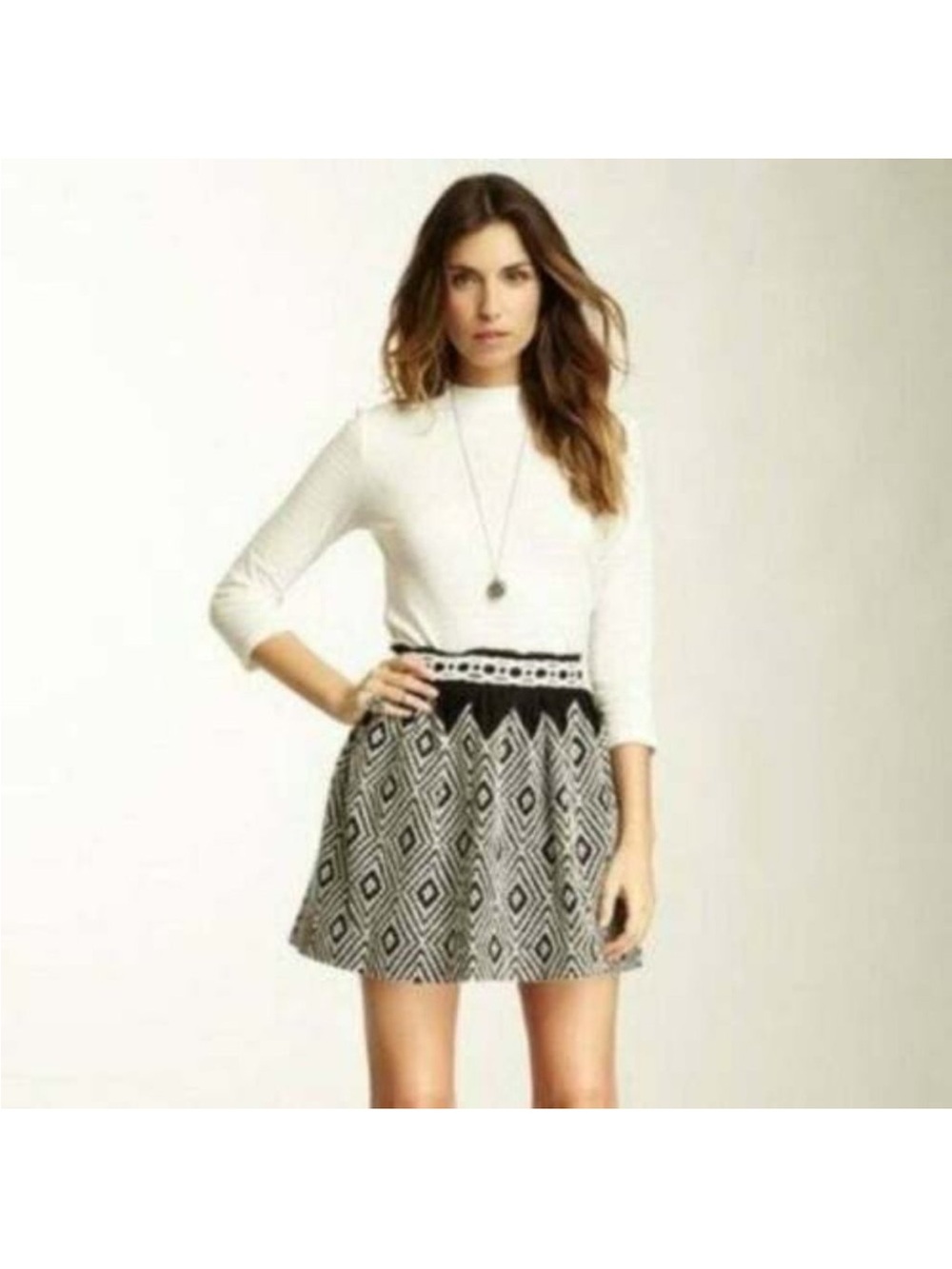 Free People Linen Cotton Skirt A-Line Fit